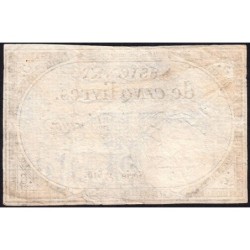 Assignat 46a - 5 livres - 10 brumaire an 2 - Signature 65 - Etat : TTB