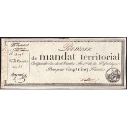 Promesse de mandat 59a - 25 francs - 28 ventôse an 4 - Série 32 - Etat : TTB+
