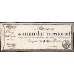 Promesse de mandat 59a - 25 francs - 28 ventôse an 4 - Série 32 - Etat : SUP