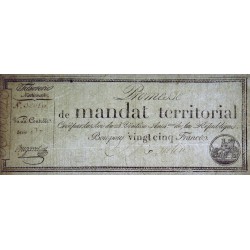 Promesse de mandat 59a - 25 francs - 28 ventôse an 4 - Série 37 - Etat : SUP+