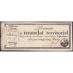Promesse de mandat 59a - 25 francs - 28 ventôse an 4 - Série 39 - Etat : TTB-