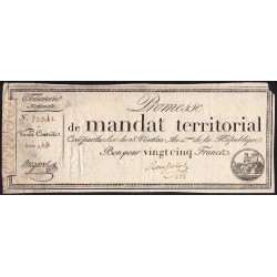 Promesse de mandat 59a - 25 francs - 28 ventôse an 4 - Série 40 - Etat : TB