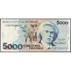 Brésil - Pick 232c - 5'000 cruzeiros - Série AA 5977 - 1993 - Etat : TTB+