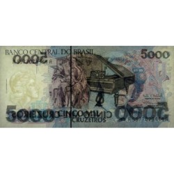 Brésil - Pick 232c - 5'000 cruzeiros - Série AA 5977 - 1993 - Etat : NEUF