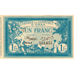 Algérie - Oran 141-8 - 1 franc - Série V - 10/11/1915 - Etat : SUP+