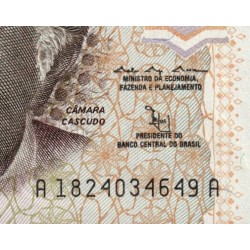 Brésil - Pick 234 - 50'000 cruzeiros - Série AA 1824 - 1992 - Etat : SPL