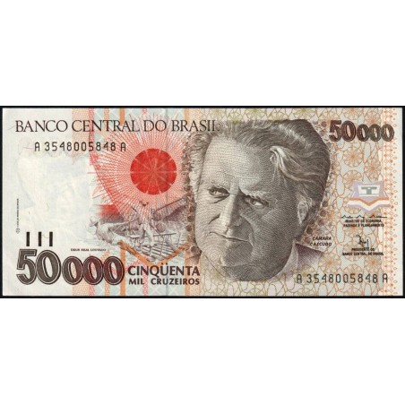 Brésil - Pick 234 - 50'000 cruzeiros - Série AA 3548 - 1992 - Etat : SPL