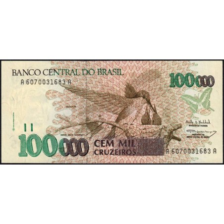 Brésil - Pick 235b - 100'000 cruzeiros - Série AA 6070 - 1993 - Etat : NEUF