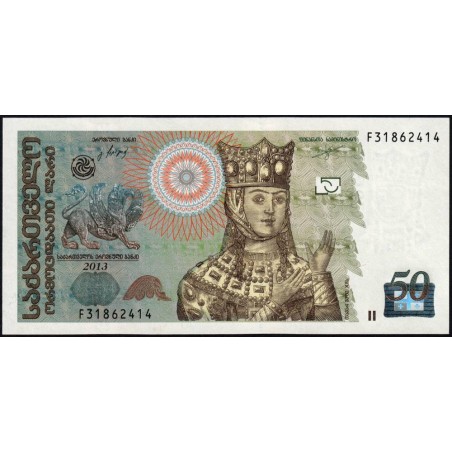 Géorgie - Pick 73d - 50 lari - Série F - 2013 - Etat : NEUF