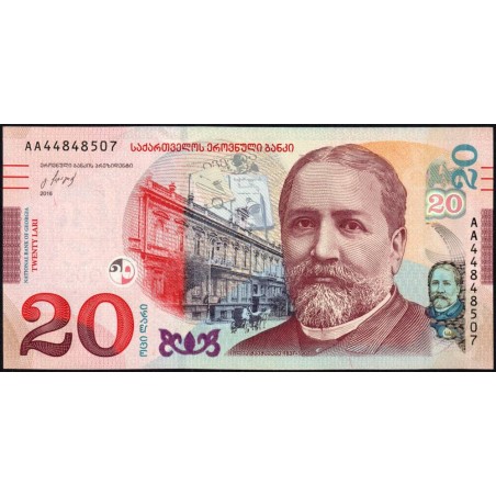 Géorgie - Pick 78a - 20 lari - Série AA - 2016 - Etat : NEUF