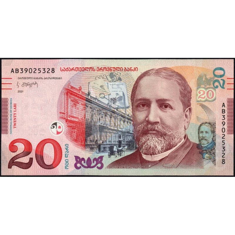 Géorgie - Pick 78b - 20 lari - Série AB - 2021 - Etat : NEUF
