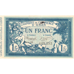 Algérie - Oran 141-20 - 1 franc - Série III - 1918 - Etat : SUP