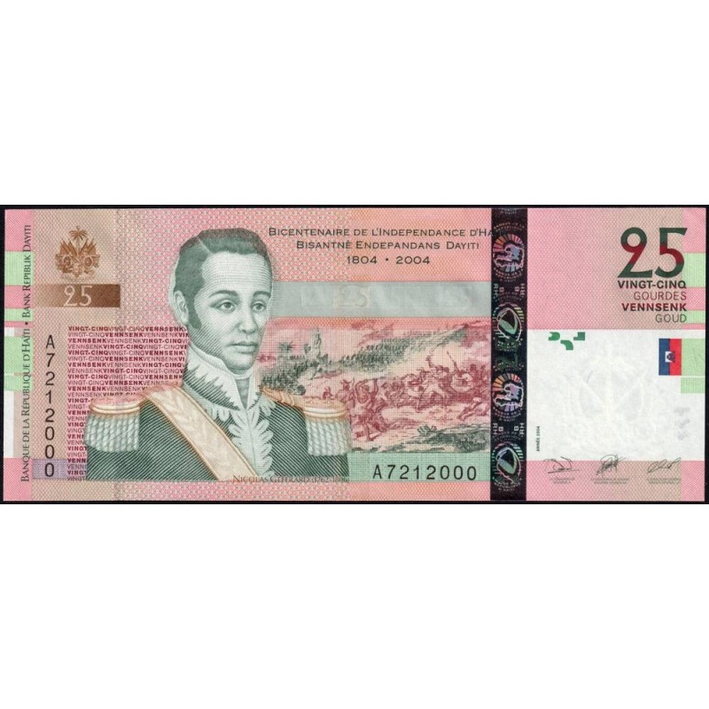 Haïti - Pick 273a - 25 gourdes - Série A - 2004 - Commémoratif - Etat : SPL+