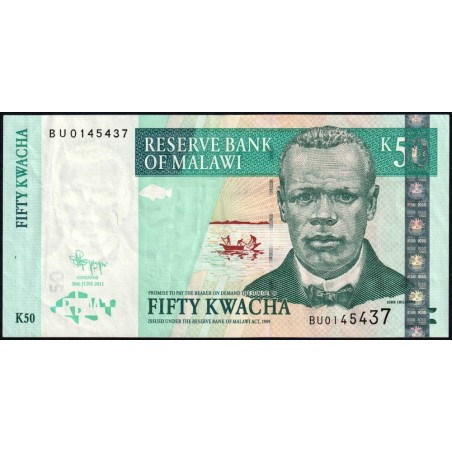 Malawi - Pick 53e - 50 kwacha - Série BU - 30/06/2011 - Etat : TTB