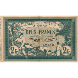 Algérie - Oran 141-21 - 2 francs - Série II - 1918 - Etat : TTB