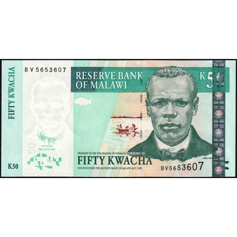 Malawi - Pick 53e - 50 kwacha - Série BV - 30/06/2011 - Etat : NEUF