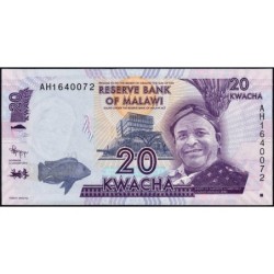 Malawi - Pick 57a - 20 kwacha - Série AH - 01/01/2012 - Etat : NEUF