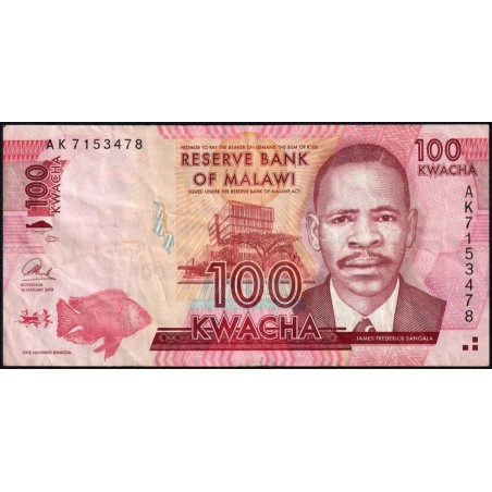 Malawi - Pick 59b - 100 kwacha - Série AK - 01/01/2013 - Etat : TB