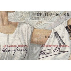 F 26-25 - 14/03/1940 - 100 francs - Sully - Série J.8801 - Annulé - Etat : SUP