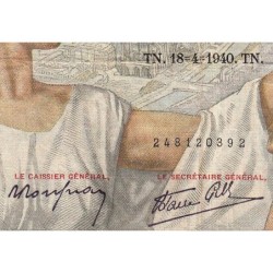 F 26-27 - 18/04/1940 - 100 francs - Sully - Série V.9925 - Etat : TB-