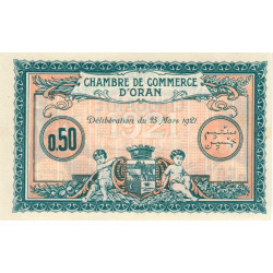 Algérie - Oran 141-25 - 50 centimes - 25/03/1921 - Etat : SUP
