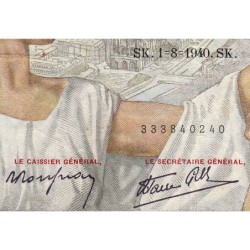 F 26-34 - 01/08/1940 - 100 francs - Sully - Série Q.13354 - Etat : TTB-