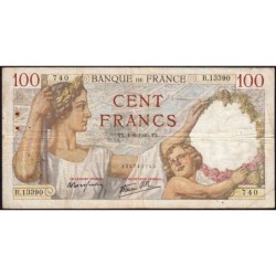 F 26-34 - 01/08/1940 - 100 francs - Sully - Série R.13390 - Etat : TB-