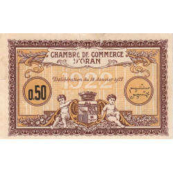 Algérie - Oran 141-31 - 50 centimes - 18/01/1922 - Etat : TTB-