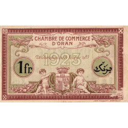 Algérie - Oran 141-37 - 1 franc - 14/02/1923 - Etat : SUP