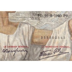 F 26-36 - 16/08/1940 - 100 francs - Sully - Série F.14236 - Etat : TB-