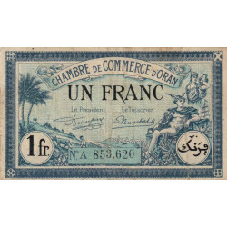 Algérie - Oran 141-39 - 1 franc - Série A - 11/04/1923 - Etat : TB+