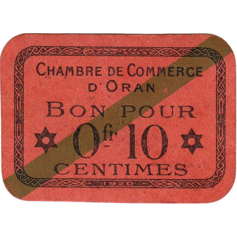 Algérie - Oran 141-57 - 0,10 franc - 1917 - Etat : SUP