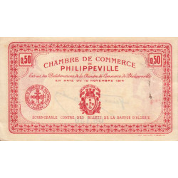 Algérie - Philippeville 142-1 - 50 centimes - 10/11/1914 - Etat : SUP