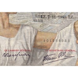 F 26-40 - 07/11/1940 - 100 francs - Sully - Série M.16080 - Etat : TB-