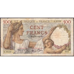F 26-40 - 07/11/1940 - 100 francs - Sully - Série D.16156 - Etat : TB-
