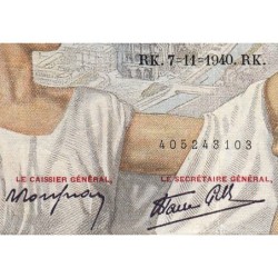 F 26-40 - 07/11/1940 - 100 francs - Sully - Série T.16210 - Etat : TB+