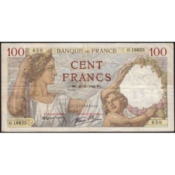 F 26-41 - 28/11/1940 - 100 francs - Sully - Série O.16635 - Etat : TB+