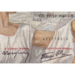 F 26-43 - 19/12/1940 - 100 francs - Sully - Série E.17312 - Etat : TB-