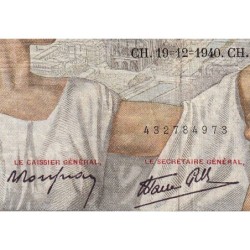 F 26-43 - 19/12/1940 - 100 francs - Sully - Série K.17312 - Etat : TB-