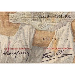 F 26-44 - 09/01/1941 - 100 francs - Sully - Série V.18142 - Etat : B+