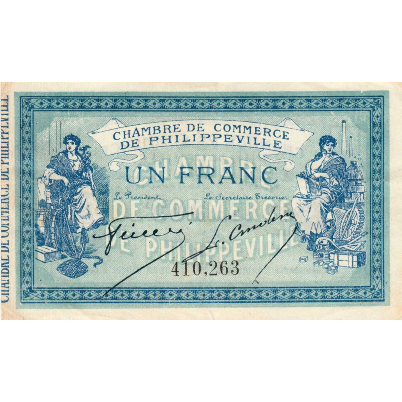 Algérie - Philippeville 142-6 - 1 franc - 10/11/1914 - Etat : TTB+