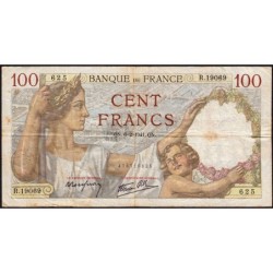 F 26-46 - 06/02/1941 - 100 francs - Sully - Série R.19069 - Etat : TB-