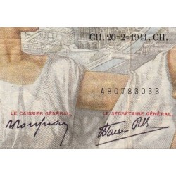 F 26-47 - 20/02/1941 - 100 francs - Sully - Série J.19232 - Etat : TB+