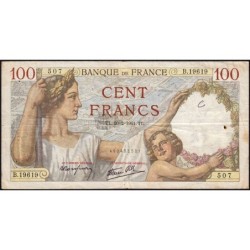 F 26-47 - 20/02/1941 - 100 francs - Sully - Série B.19619 - Etat : TB-