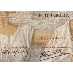 F 26-50 - 17/04/1941 - 100 francs - Sully - Série X.20814 - Etat : B+