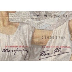 F 26-52 - 21/05/1941 - 100 francs - Sully - Série B.21843 - Etat : TB-