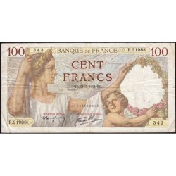 F 26-52 - 21/05/1941 - 100 francs - Sully - Série R.21988 - Etat : TB-