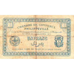 Algérie - Philippeville 142-7 - 1 franc - Série A - 10/11/1914 - Etat : TB