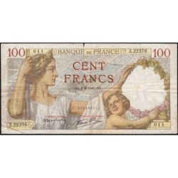 F 26-53 - 05/06/1941 - 100 francs - Sully - Série Z.22376 - Etat : TB-