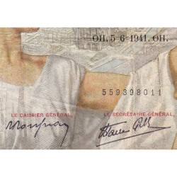 F 26-53 - 05/06/1941 - 100 francs - Sully - Série Z.22376 - Etat : TB-